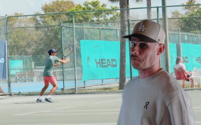 Teo Davidov at a professional tennis event