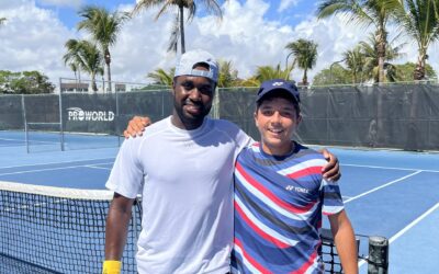 Teo Davidov with a fellow competitor