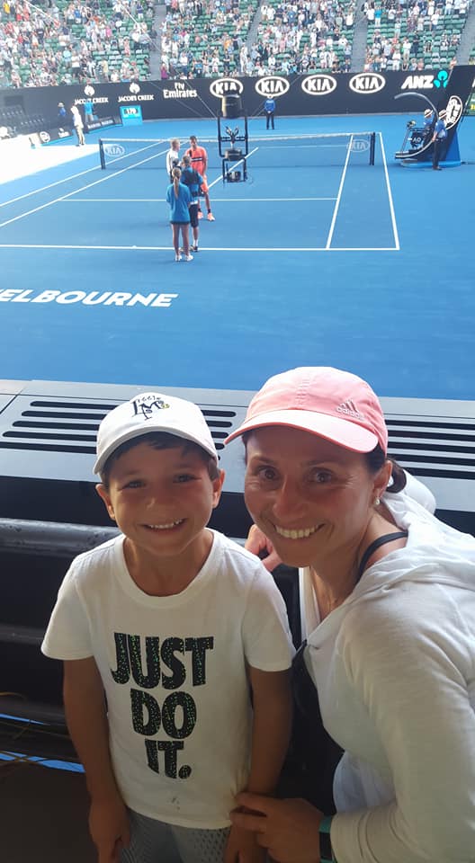 Teo Davidov with Mom